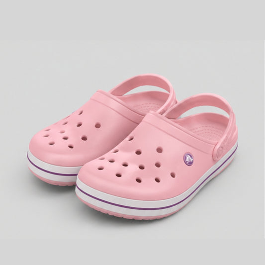 Unisex Lightweight EVA Clogs with Adjustable Heel Strap | Soft Cushion Anti-Skid Slip-On Garden Shoes | Waterproof Breathable Casual Clogs for Men & Women | Baby Pink