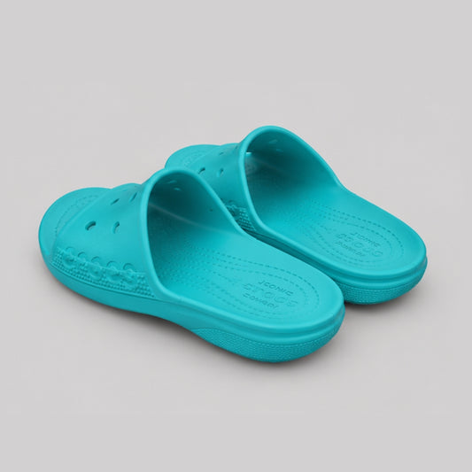 Soft Cushion Anti-Skid Bathroom Slippers | Quick Dry Comfort Slides for Men & Women | Indoor & Outdoor Casual Sandals | Turquoise Blue